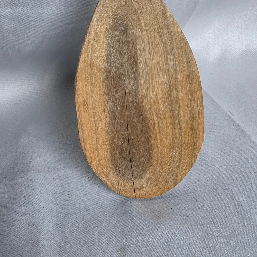 Hand Carved Wooden Zebra Spoon African Safari Animal Themed Serving Utensil